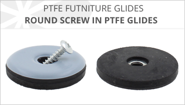 ROUND PTFE SCREW IN FURNITURE GLIDES